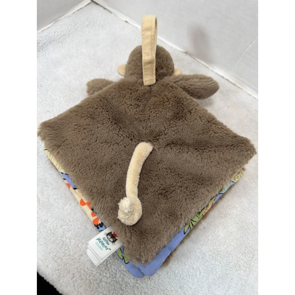 Jellycat Sleepy Monkey Soft Cloth Book Unisex Brown Crinkle Plush Sensory Toy